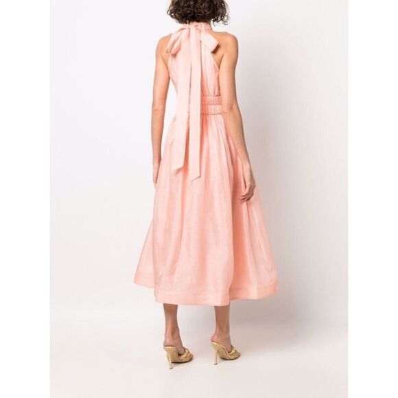 ZIMMERMANN Rhythmic Halter Midi Dress 2/US6 - Picture 2 of 9